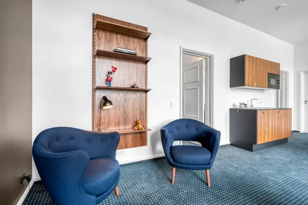 Lounge på værelse på Hotel Koldingfjord